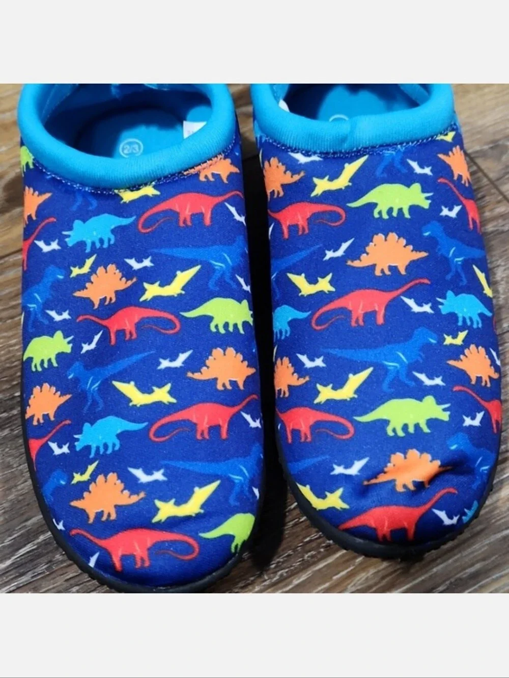 NWT Tommy Bahama Kids Youth Water Shoes Dinosaurs Blue Red Orange Yellow Green
